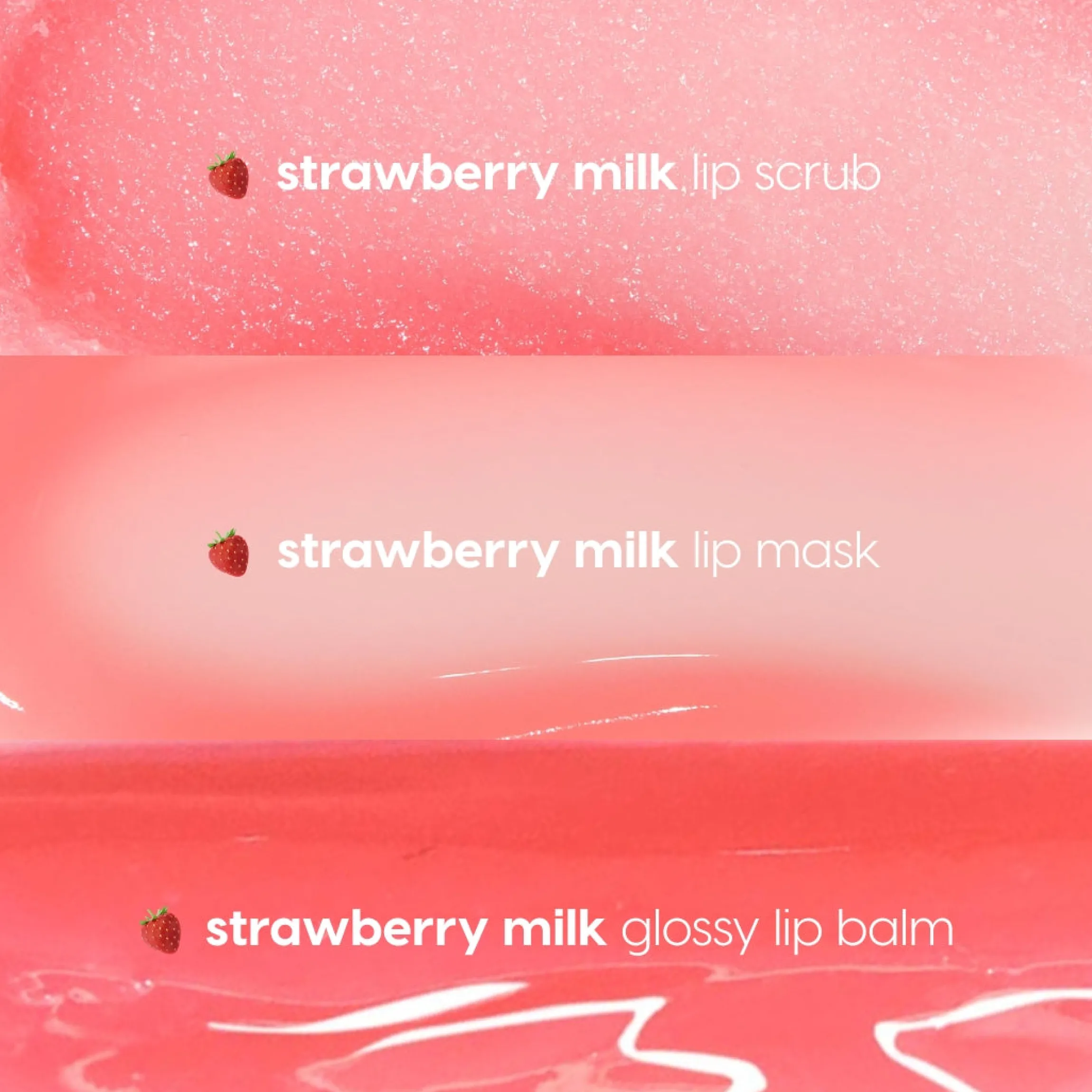 Fresh Kiss Lip Scrub, Mask + Balm Set